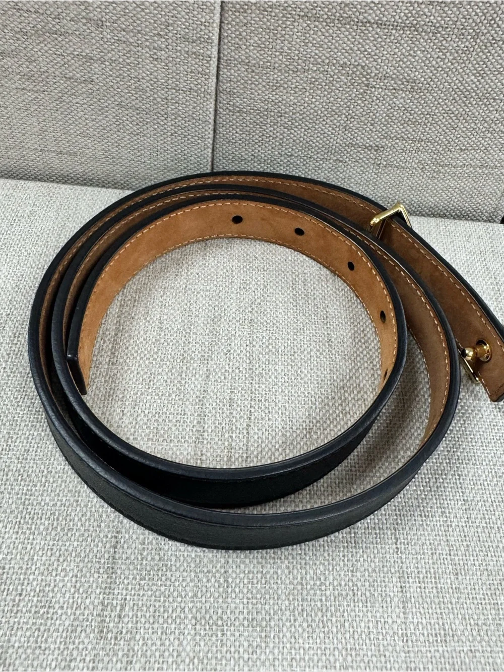 Fendi Black Monster Leather Belt with Gold Crystal Studs